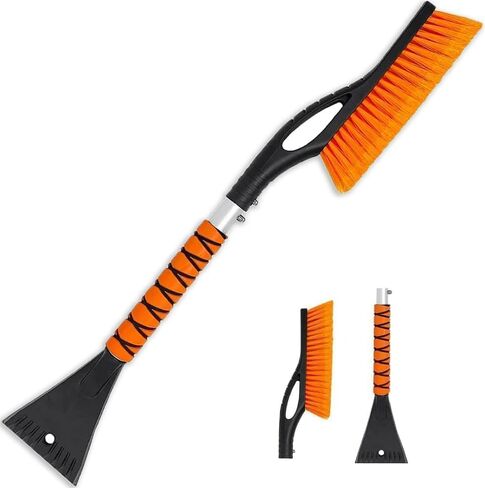 Snow Brush & Ice Scraper, 27 Inch, Ice Scrapers for Car Windshield, Detachable Snow Removal Tool with Ergonomic Foam Grip in Saudi Arabia