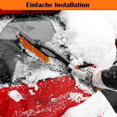 Snow Brush & Ice Scraper, 27 Inch, Ice Scrapers for Car Windshield, Detachable Snow Removal Tool with Ergonomic Foam Grip in Saudi Arabia