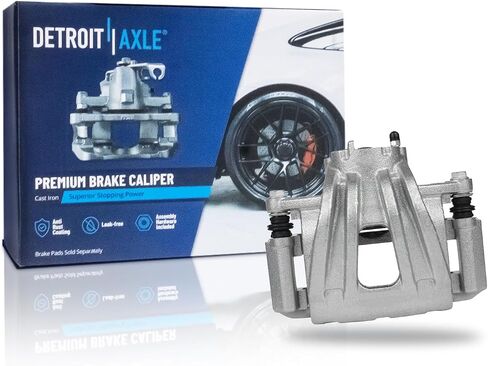 Detroit Axle - Front Passenger Side Disc Brake Caliper w/Bracket Replacement for 2002 2003 2004 2005 2006 2007 Jeep Liberty in Saudi Arabia