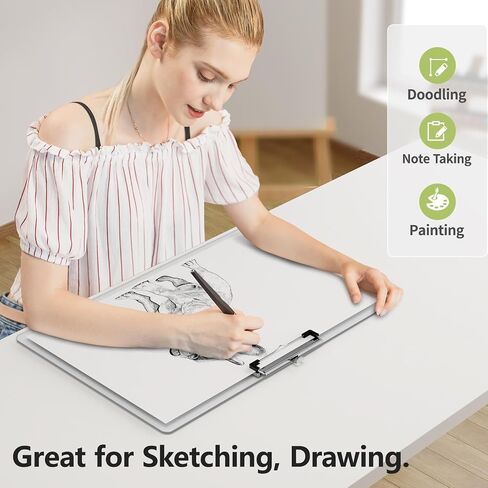 Extra Large Clipboard, 11 x 17 Clear Plastic Drawing Boards, Horizontal Clip Board, Landscape Layout, Suitable for Sketching, Watercolor. Drafting & Art Supply in Saudi Arabia