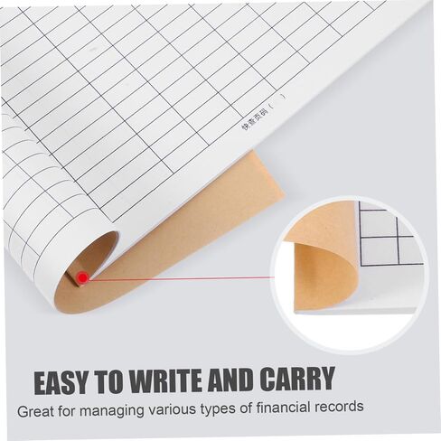 DOITOOL Blank Accounting Ledger Book 8.5 x 11 Inches Grid-Lined Notebook for Expense Tracking and Income Management for Small Business and Personal Use in Saudi Arabia