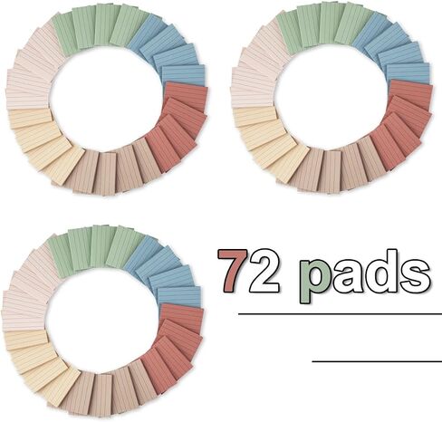 (24 Pads) Lined Sticky Notes 3x3 in Ruled Stickies Super Sticking Power Memo Pads Vintage Colors in Saudi Arabia
