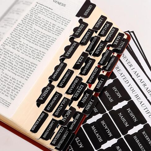 Laminated Bible Tabs for Women & Men, 75Pcs Boho Theme Study Bible Index Tabs, Reposition Large Print Neutral Bible Tabs for Easy to Read and Apply in Saudi Arabia