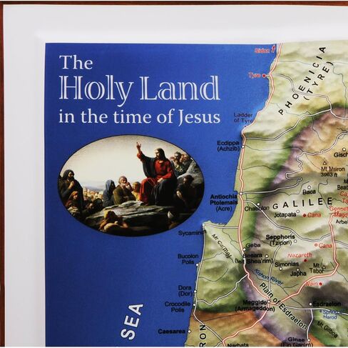 Raised Relief 3D Map of Israel in Jesus' Time (Shows Place Names Under Roman Rule) in Saudi Arabia