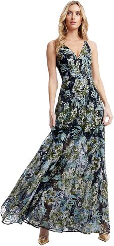 Dress the Population Women's Ariyah Fit and Flare Maxi Dress in Kuwait