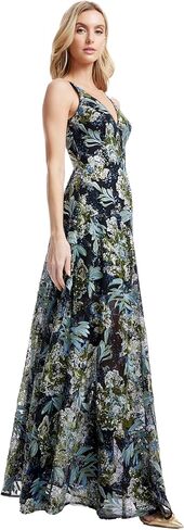 Dress the Population Women's Ariyah Fit and Flare Maxi Dress in Kuwait