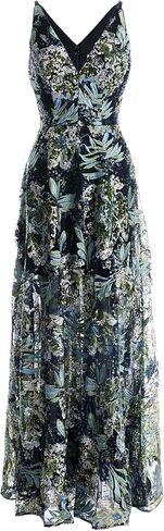 Dress the Population Women's Ariyah Fit and Flare Maxi Dress in Kuwait