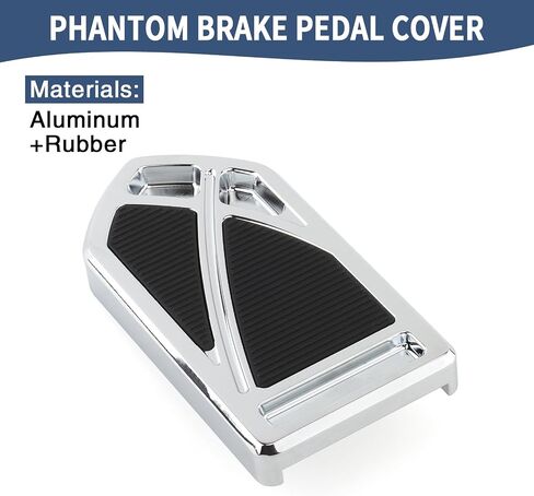 Phantom Brake Pedal Pad Fit For Harley 1980-later Touring Road King Street Glide Road Glide Electra Glide 86-2017 Softail FL Fat Boy 12-16 Dyna FLD (Chrome) in Saudi Arabia