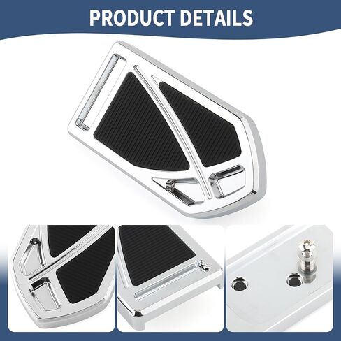 Phantom Brake Pedal Pad Fit For Harley 1980-later Touring Road King Street Glide Road Glide Electra Glide 86-2017 Softail FL Fat Boy 12-16 Dyna FLD (Chrome) in Saudi Arabia