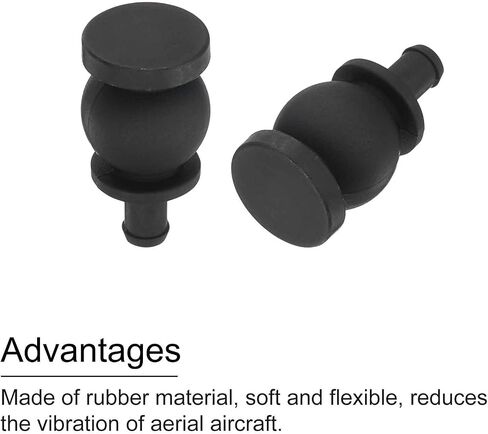 MECCANIXITY Anti-Vibration Shock Absorption Damping Rubber Balls 35mmx17mm for RC Quadcopter FPV Gimbal Camera Mount, Black/Pack of 2 in Saudi Arabia