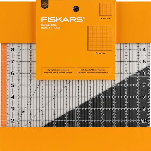 Fiskars® Square Sewing Ruler Set, (6.5 in. x 6.5 in, 12.5 in. x 12.5 in, 2 Pieces) in Saudi Arabia