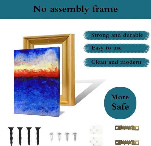 Canvas Floater Frame for 20"x20" Paintings,Square Floating Frame for 0.6"-0.9" Depth Canvas Art, Oil Painting Floating Frames (20"x20",Black) in Kuwait