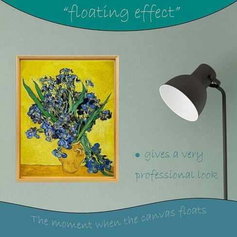 Canvas Floater Frame for 20"x20" Paintings,Square Floating Frame for 0.6"-0.9" Depth Canvas Art, Oil Painting Floating Frames (20"x20",Black) in Kuwait