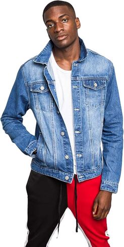 جاكيت Victorious Distressed Denim - 4XL هودي نيلي داكن in Kuwait