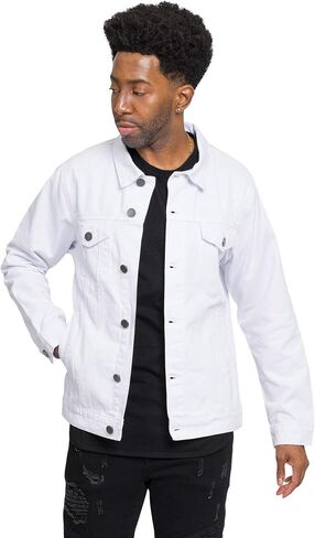 Victorious Hoodie Layered Distressed Denim Jacket with Removable Hood DK109 - Dark Indigo - 4X-Large in Kuwait