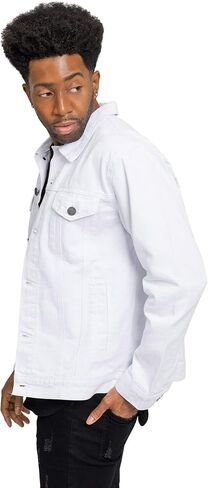 Victorious Hoodie Layered Distressed Denim Jacket with Removable Hood DK109 - Dark Indigo - 4X-Large in Kuwait