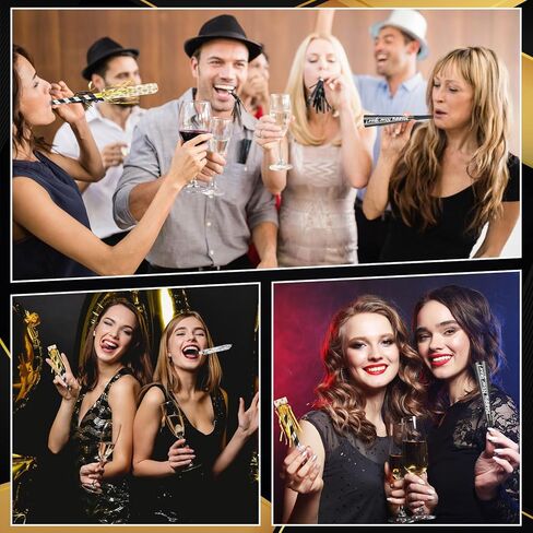 48pcs New Years Eve Noise Makers 2026 New Years Eve Party Whistles, Horns, Blowouts Set for Adults Party Decor Supplies(Classic Color,Curly Tassel) in Kuwait
