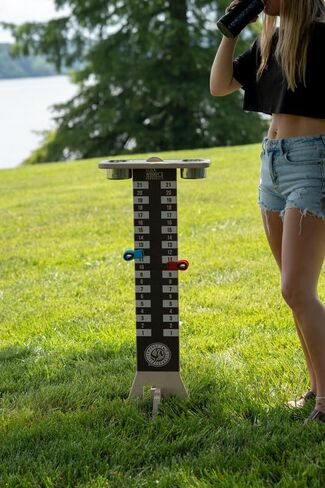 العلامة التجارية الرسمية Slick Woody's Beer + أكياس Cornhole ذات العلم الأمريكي - أداء البطولة مملوء بالراتنج مع قماش للاستخدام الاحترافي مزدوج الجوانب - مجموعة من 8 قطع in Saudi Arabia