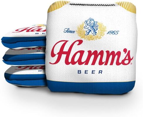 العلامة التجارية الرسمية Slick Woody's Beer + أكياس Cornhole ذات العلم الأمريكي - أداء البطولة مملوء بالراتنج مع قماش للاستخدام الاحترافي مزدوج الجوانب - مجموعة من 8 قطع in Saudi Arabia