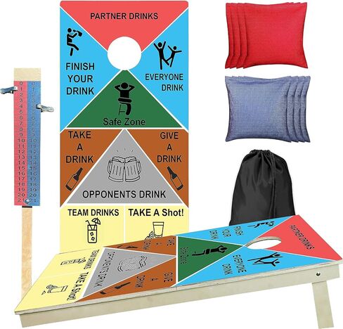 CornholeGamesUSA Professional Cornhole Set with Bags - Regulation Size Corn Hole Boards - Bean Bag Toss Game for Adults - Includes Score Tower and Carry Bag in Saudi Arabia
