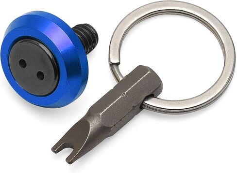 Seat Bolt Screw 1/4"-20 Thread w/Anti Theft Ring for Harley 1996-2025 Touring Dyna Softail Sportster 883 XL1200 Road King Electra Glide Street Glides (Blue Black) in Kuwait