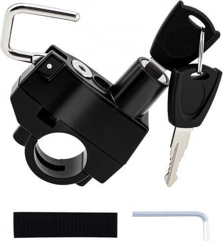 Windance Motorcycle Helmet Lock, Anti Theft Security Lock Helmet Holder Hook for 7/8" 22mm Handlebar otorbike Bike Frame Tube Bumper Luggage Rack (1) in Saudi Arabia