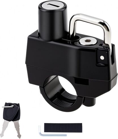 Windance Motorcycle Helmet Lock, Anti Theft Security Lock Helmet Holder Hook for 7/8" 22mm Handlebar otorbike Bike Frame Tube Bumper Luggage Rack (1) in Saudi Arabia