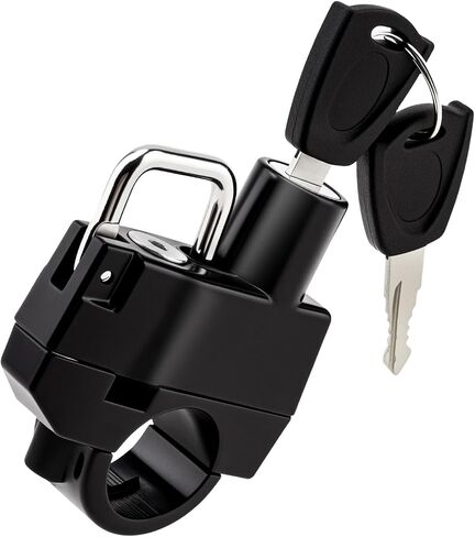 Windance Motorcycle Helmet Lock, Anti Theft Security Lock Helmet Holder Hook for 7/8" 22mm Handlebar otorbike Bike Frame Tube Bumper Luggage Rack (1) in Saudi Arabia