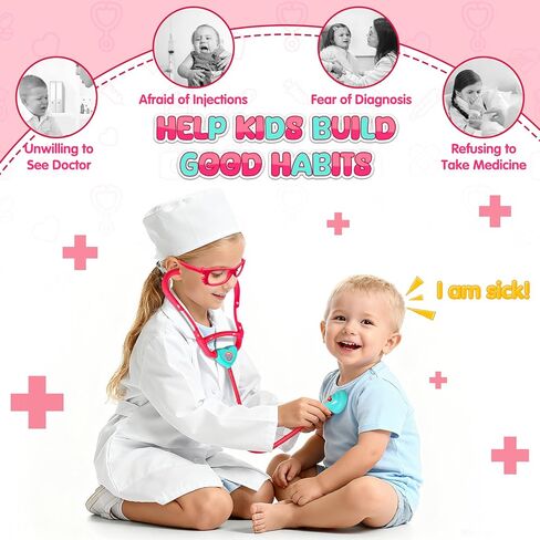 مجموعة الطبيب للأطفال، لعبة التظاهر الطبية عربة الطبيب، لعبة الطبيب للأطفال الصغار 3-5، زي عيد الميلاد وأعياد الميلاد، أفكار هدايا للأولاد والبنات in Kuwait