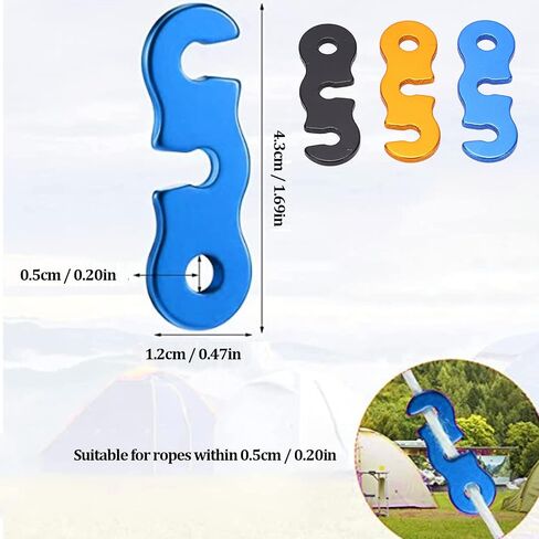 30 Pack Aluminum Alloy Guyline Cord Adjusters Rope Tensioners for Camping Tent Outdoor Hiking in Saudi Arabia