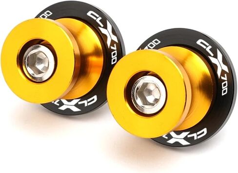 jininghaibo متوافق مع Clx700 Clx 700 700Clx Cf Moto CNC الألومنيوم Swingarm بكرات حامل مسامير منزلق ملحقات الدراجات النارية 2024 جديد (أسود) in Saudi Arabia