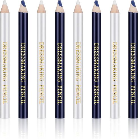 8 Pcs Fabric Chalk for Sewing Fabric Tailors Markers for Sewing Sewing Washable Pencil 2 Colors Sewings Marking Chalk Pencil White Water Soluble Sewings Fabric Maker for Dressmakers DIY Crafts in Saudi Arabia