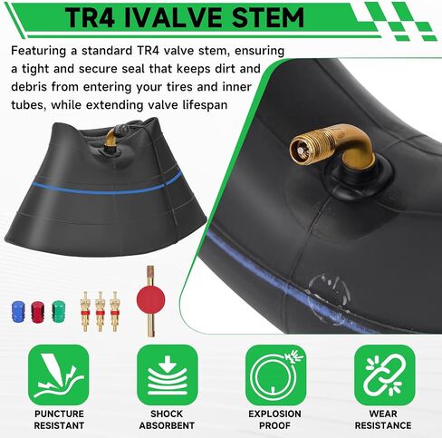 11×4.00/4.50-5 Inner Tube 4.50-5 11x4.00-5 11x4.50-5 11x450-5 11x600-5 TR87 Bent Valve Stem for for Lawn Mower Wheelbarrow Generator Tractors Hand Truck Dolly Hand Cart Snow Blower in Saudi Arabia