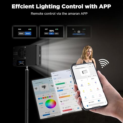 Amaran Ace 25c Pocket RGBWW LED Light، وضع التعزيز يصل إلى 32 وات، ضوء فيديو صغير كامل الألوان (2,300-10,000K)، 1,171 Lux@1m عند 5,600K، بطارية 4500 مللي أمبير في الساعة مع شحن سريع PD لمنشئي الهواتف المحمولة (أخضر) in Saudi Arabia