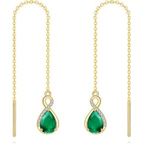 KECHO 14K أقراط خيط الذهب الصلبة للنساء أقراط متدلية سلسلة طويلة أقراط هيبوالرجينيك الذهب الحقيقي شنقا أقراط قطرة Bithday عيد الحب مجوهرات هدايا للأم والزوجة والصديقة والابنة in Kuwait