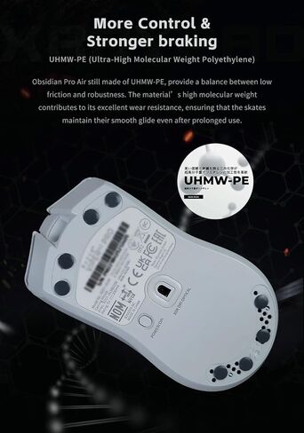 زلاجات ماوس X-Raypad Obsidian Air/Pro Air Speed ​​Mouse، U-PE Universal Dot Mouse Skates توفر مقاومة ممتازة للتآكل، وسرعة وتحكم في مقاومة التآكل، وضوضاء أقل in Kuwait