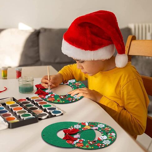 12 قطعة لباد شجرة عيد الميلاد الجدار DIY لباد شجرة عيد الميلاد 13 مجموعة الحلي الزخرفية عيد الميلاد 5 قطع ملصقات الأحجار الكريمة اليدوية عيد الميلاد الباب الجدار شنقا الديكور in Kuwait