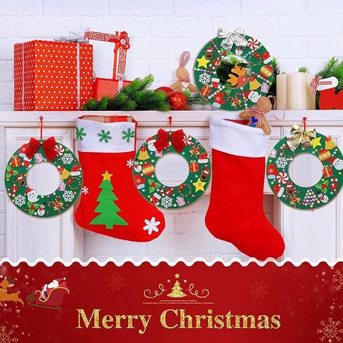 12 قطعة لباد شجرة عيد الميلاد الجدار DIY لباد شجرة عيد الميلاد 13 مجموعة الحلي الزخرفية عيد الميلاد 5 قطع ملصقات الأحجار الكريمة اليدوية عيد الميلاد الباب الجدار شنقا الديكور in Kuwait