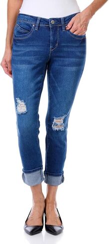 YMI Jeans Women Petite Wannabetta Butt Mega Cuff Ankle in Kuwait