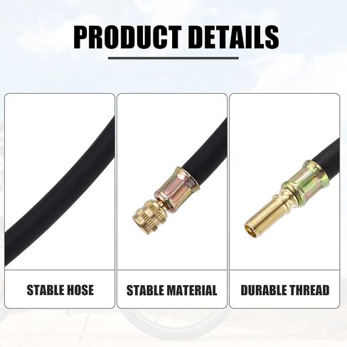 X AUTOHAUX 4pcs Tire Valve Extension Stem Adaptor Tool Flexible Dual Valve Stem Extender Pipes 18cm / 7.1" for Car Truck Bike Trailer RV Portable Air Compressor in Saudi Arabia