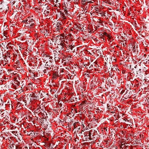 Cakes Parties & More Candy Cane Red & White Striped Crinkle Cut Paper Shred,1Pound Bag, Valentine or Christmas in Saudi Arabia