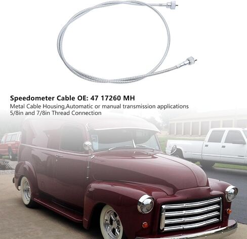 Metal Speedometer Cable, 70 Inch, 5/8 and 7/8 Inch Thread, for Trucks, Automatic or Manual Transmission in Saudi Arabia