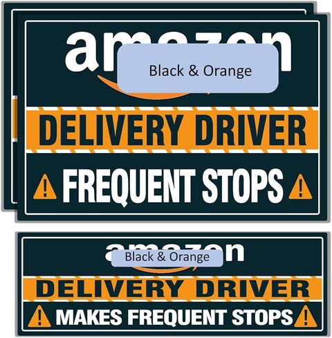 3 Pack Delivery Vehicle Car Magnet,Black Delivery Driver Magnetic Signs Delivery Carrier Magnets for Cars, SUV, Trucks, Reflective Waterproof (2×12"×8"，1×12"×3") in Saudi Arabia