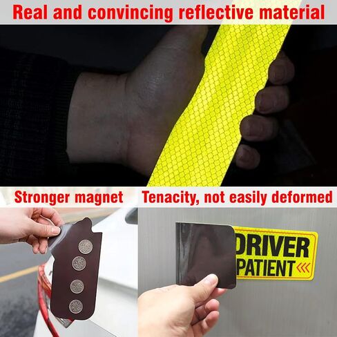 3 Pack Delivery Vehicle Car Magnet,Black Delivery Driver Magnetic Signs Delivery Carrier Magnets for Cars, SUV, Trucks, Reflective Waterproof (2×12"×8"，1×12"×3") in Saudi Arabia