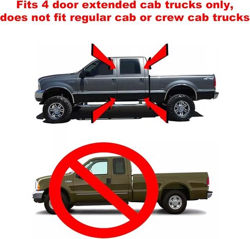 مجموعة ركن الكابينة متوافقة مع Ford F-250 F-350 Super Duty 1999-2016 F-450 F-550 Super Duty 2002-2016 استبدال 1987119، 1987120 in Saudi Arabia