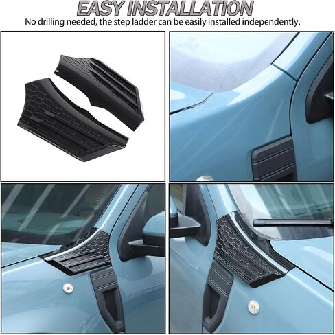 Car Hood Fender Vent Decorative Cover Trim Compatible with Ford Maverick 2022-2025 Front Hood Side Cowl Body Armor Outer Cowl Covers Side Corner Guards Accessories (Matt Black) in Saudi Arabia