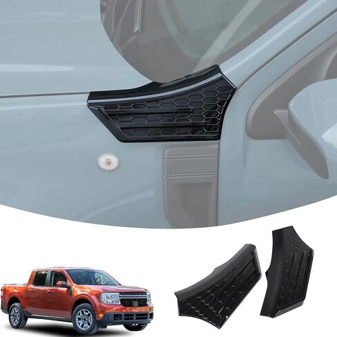 Car Hood Fender Vent Decorative Cover Trim Compatible with Ford Maverick 2022-2025 Front Hood Side Cowl Body Armor Outer Cowl Covers Side Corner Guards Accessories (Matt Black) in Saudi Arabia