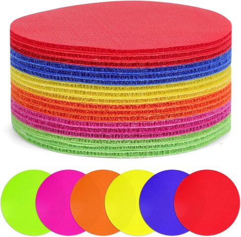 36 Pcs Carpet Spot Markers, 4 Inch 6 Colors Carpet Dots for Classroom, Durable Floor Dots, Sit Spots for Home, Gym Agility Training, Kindergarten & Teacher Classroom Decor Supplies in Saudi Arabia