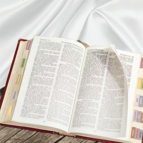 علامات تبويب الكتاب المقدس مغلفة للنساء والرجال، علامات تبويب كبيرة للكتاب المقدس مطبوعة لدراسة الكتاب المقدس، سهلة القراءة وتطبيق ملحقات الكتاب المقدس، أزرق in Kuwait