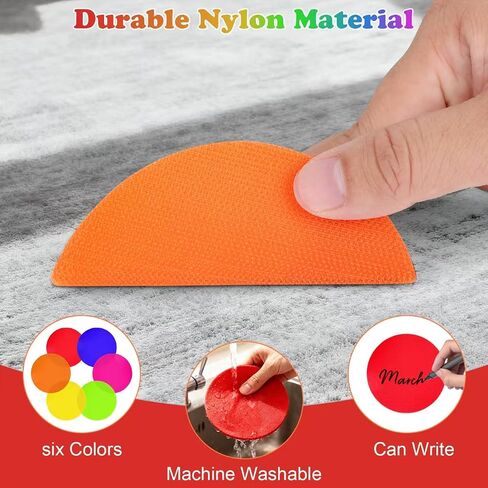 36 Pcs Carpet Spot Markers, 4 Inch 6 Colors Carpet Dots for Classroom, Durable Floor Dots, Sit Spots for Home, Gym Agility Training, Kindergarten & Teacher Classroom Decor Supplies in Saudi Arabia